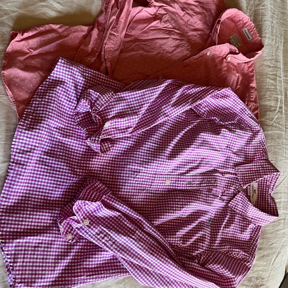 Vineyard Vines  and J. Crew Pink Shirt